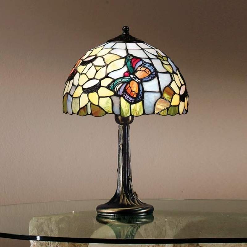 Aantrekkelijke tafellamp VIKTORIA in Tiffany-stijl