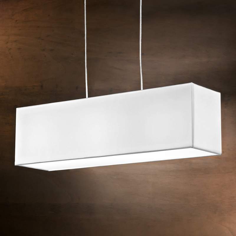 Emilian - hoekige hanglamp in wit