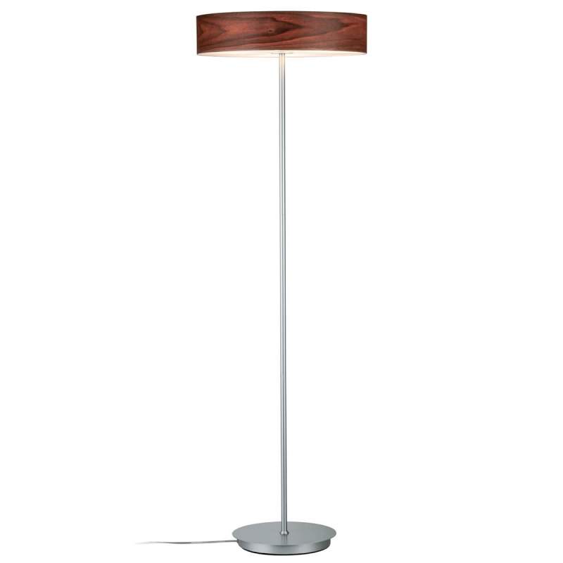 Moderne vloerlamp Liska met houten kap
