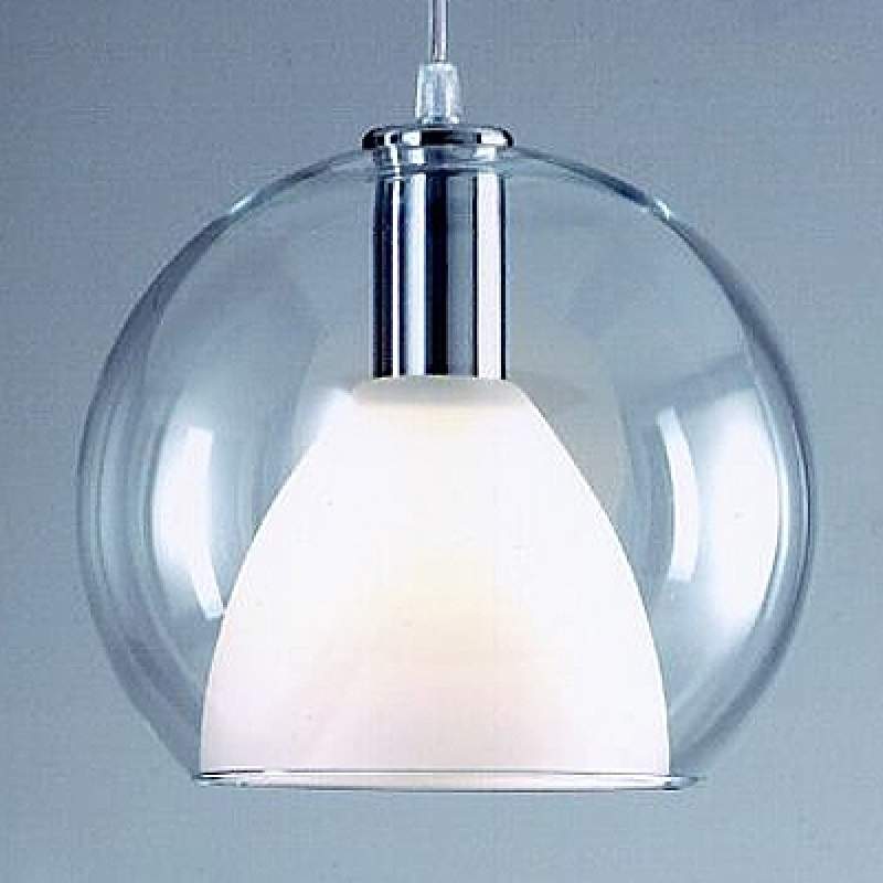 BOLA hanglamp met twee glazen kappen