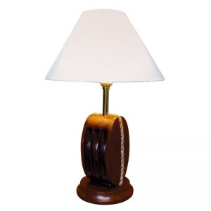 Originele tafellamp AHOI met hout, 52 cm hoog