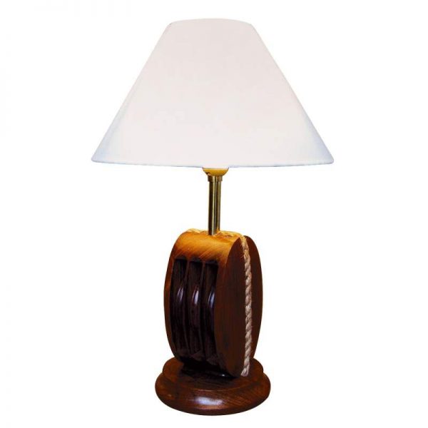 Originele tafellamp AHOI met hout, 52 cm hoog