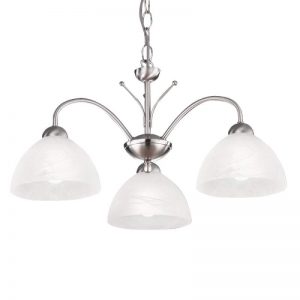 Mooi gevormde hanglamp MILANESE, 3-lichts, zilver