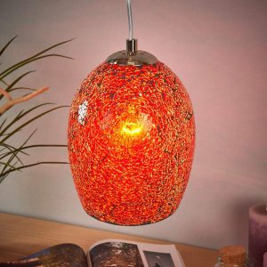 Hanglamp CRACKLE, warm van kleur