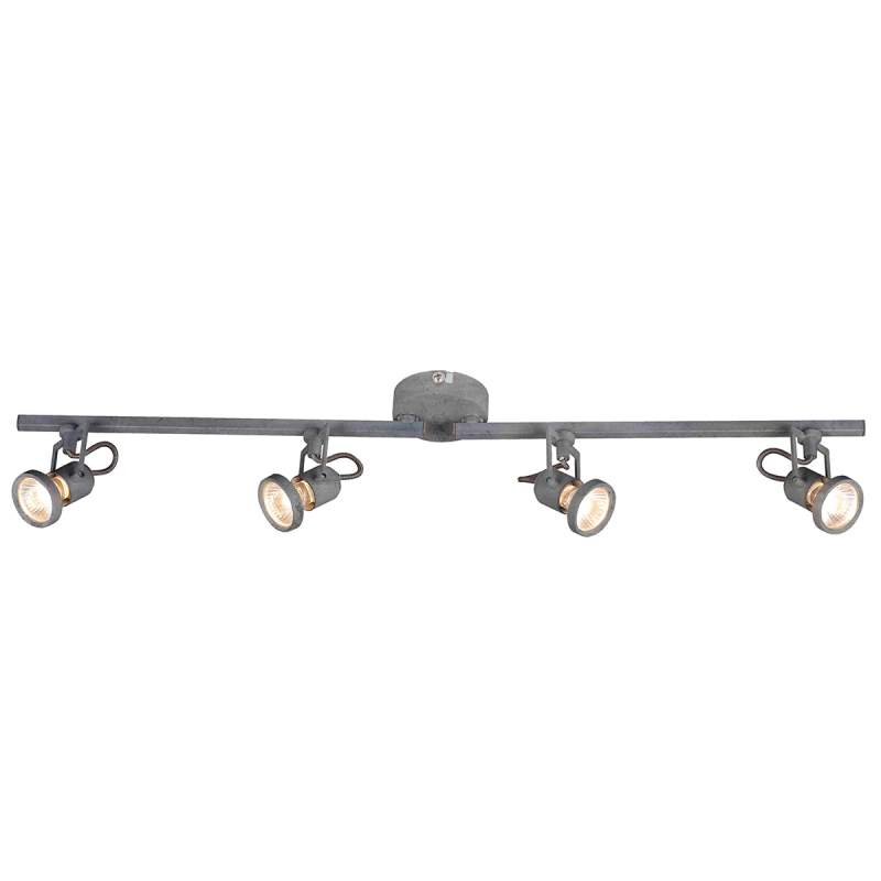 Uitrichtbare LED plafondlamp Concreto - 4 lichtbr.