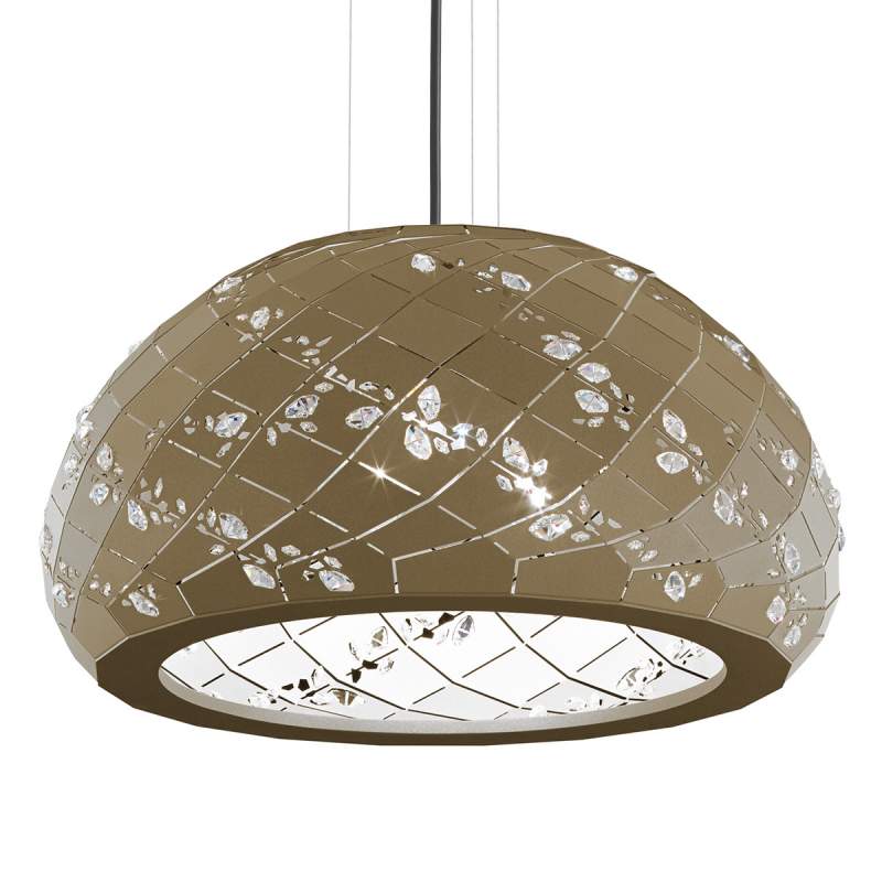 Glinsterende hanglamp Apta in goud-brons, 53 cm