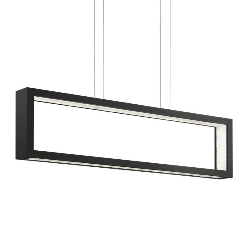 Zwarte kristallen LED pendellamp Revealed Open