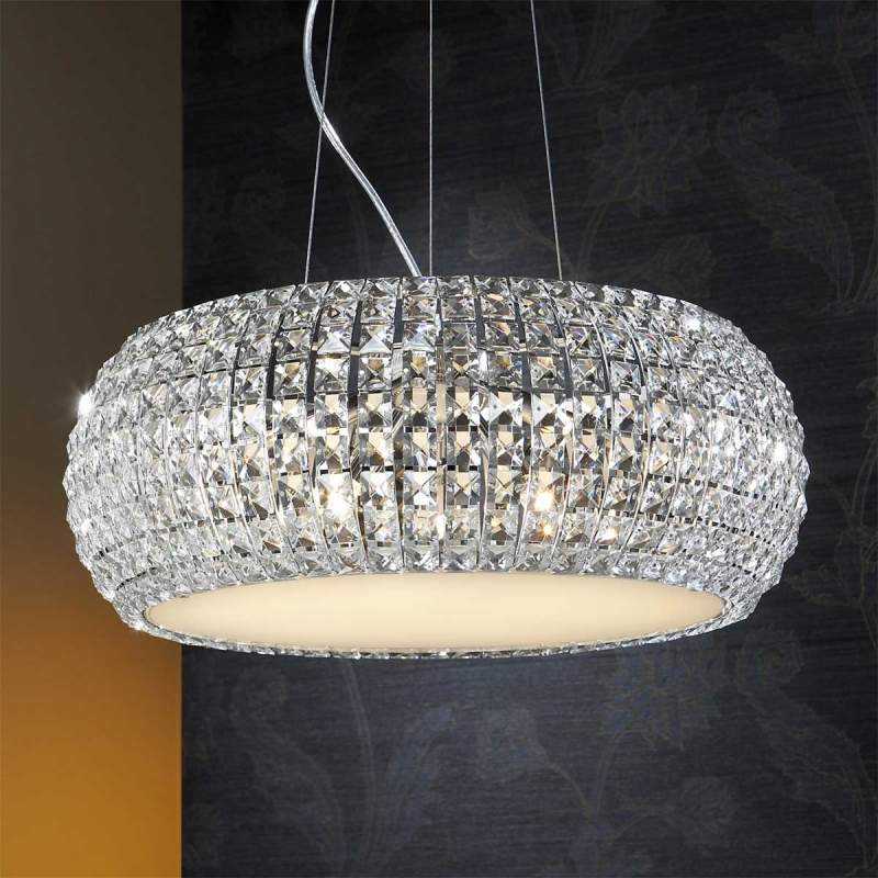 Schitterende hanglamp DIAMOND, rond