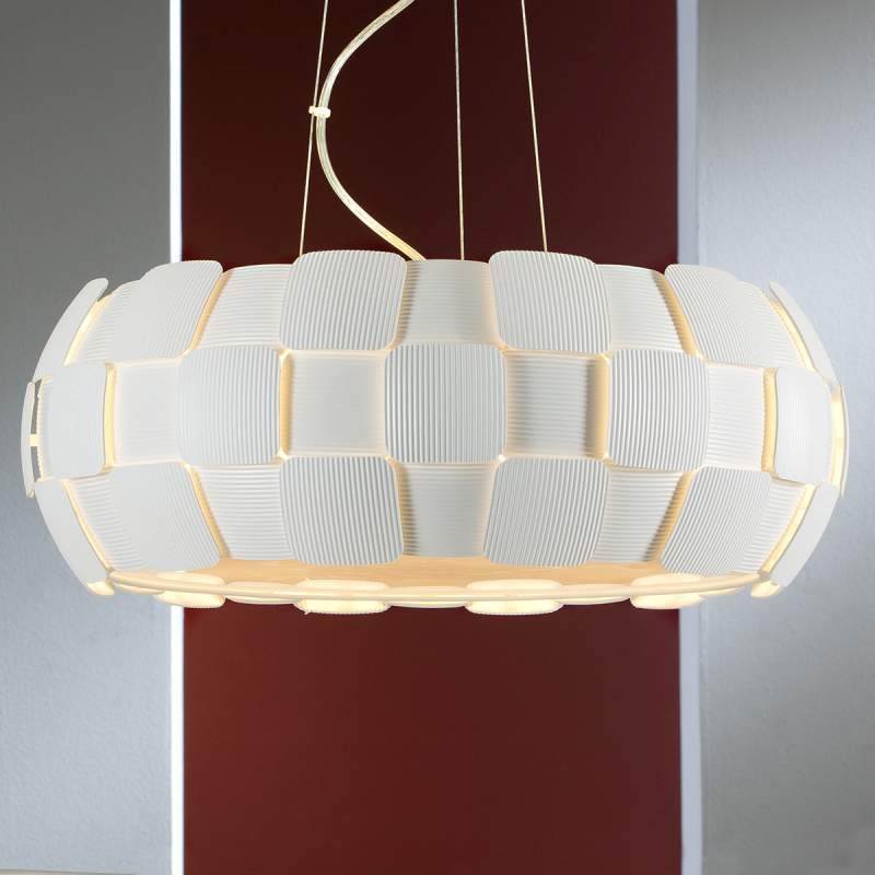 Moderne witte hanglamp Quios