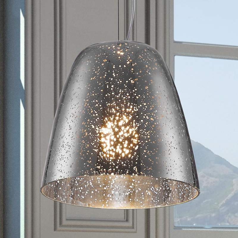 Hanglamp Quasar van glas met chromen afwerking