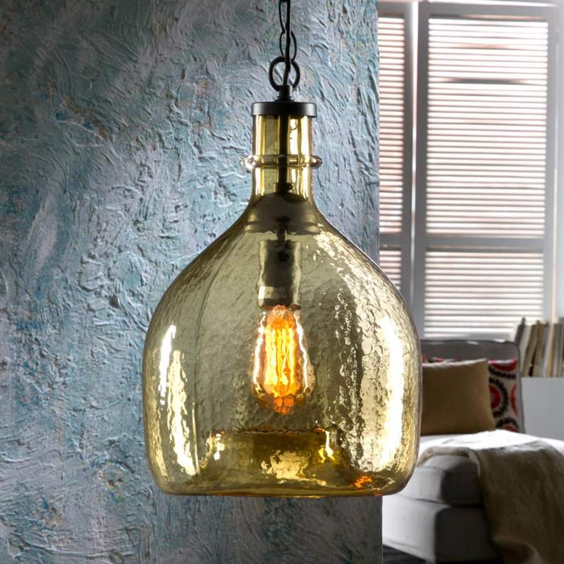 Hanglamp Laia in retro look, amber
