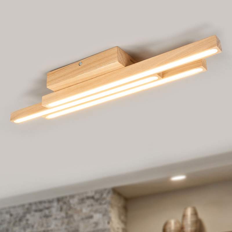 Laney - LED plafondlamp van eikenhout