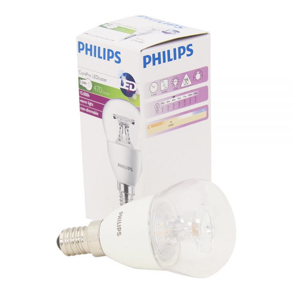 Philips CorePro LEDluster E14 P45 5.5W 827 Helder | Vervangt 40W