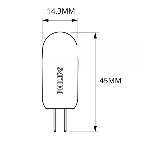 Philips CorePro LEDcapsule LV G4 2W 827 | Vervangt 20W