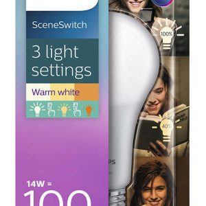 Philips SceneSwitch LEDbulb E27 A67 14W 827 Mat | SceneSwitch Dimbaar - Vervangt 100W