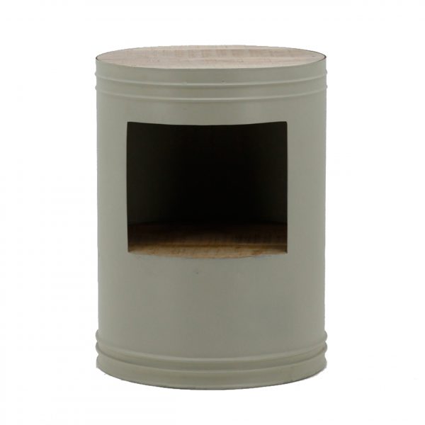 Sidetable Barrel - grey