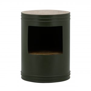 By Boo Sidetable Barrel - green