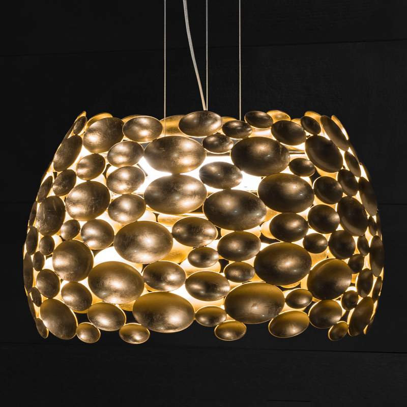 Goud vergulde LED hanglamp Anish - Ø 44 cm