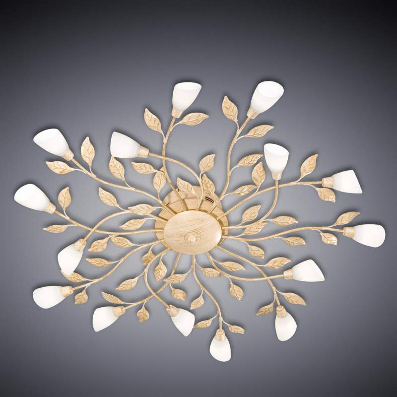 Florentijnse plafondlamp LED Jela wit antiek