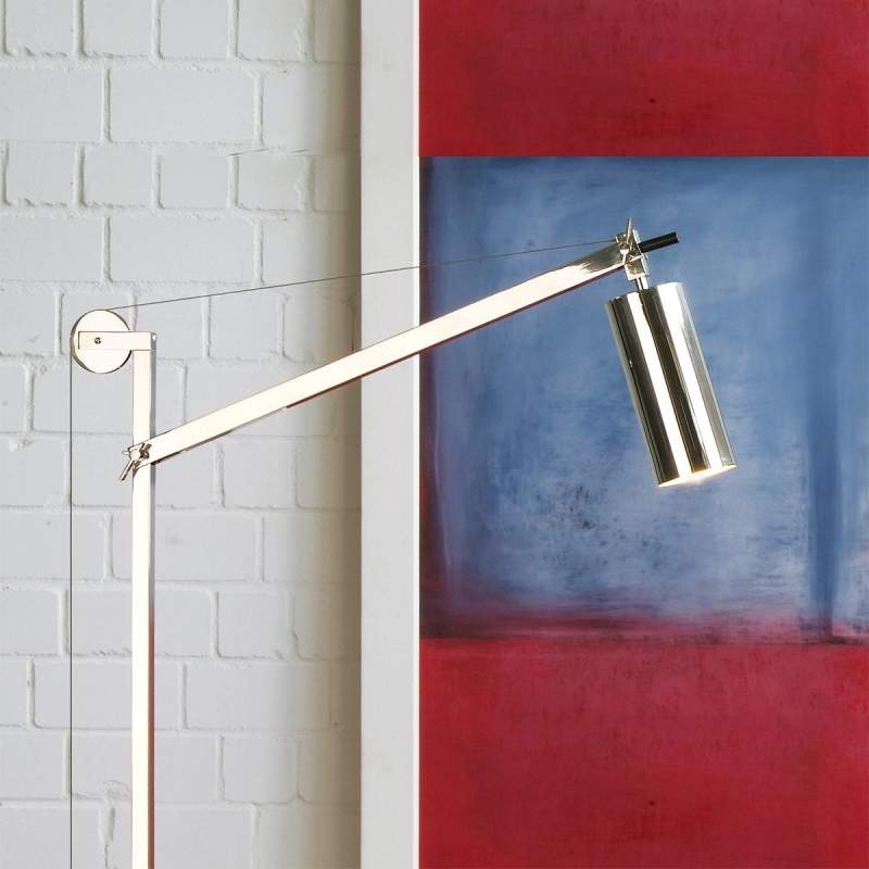Vloerlamp in Bauhaus-stijl met contragewicht