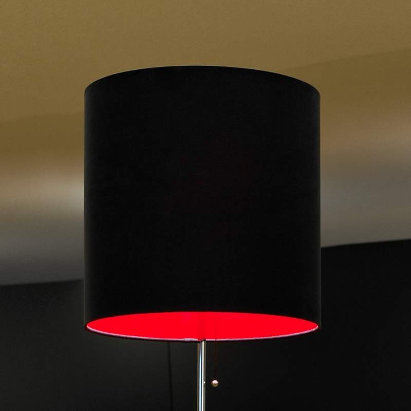 Schnepels design-vloerlamp, antraciet-rood