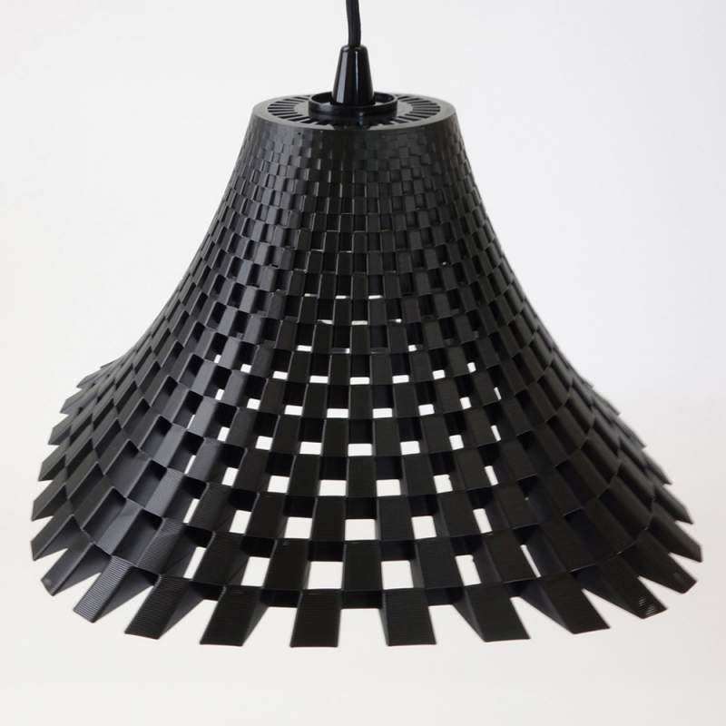 Design-hanglamp Flechtwerk in trechtervorm