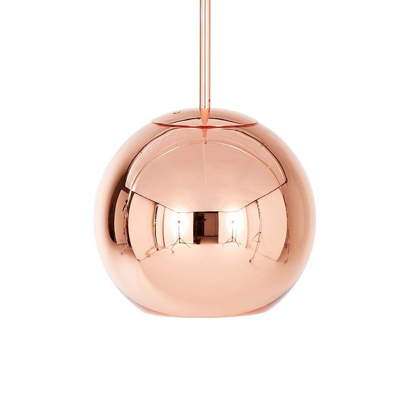 Tom Dixon Copper Round - bolvormige hanglamp 25 cm