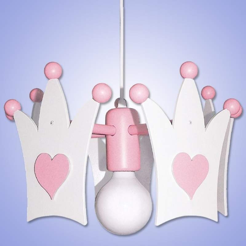 Lieve hanglamp KROON in roze