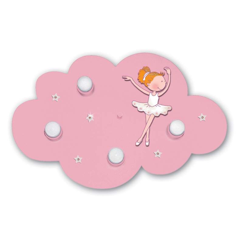 Leuke plafondlamp BALLERINA WOLK