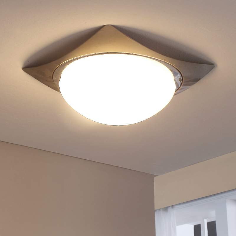 Fabiane - plafondlamp van glas en metaal, E27 LED