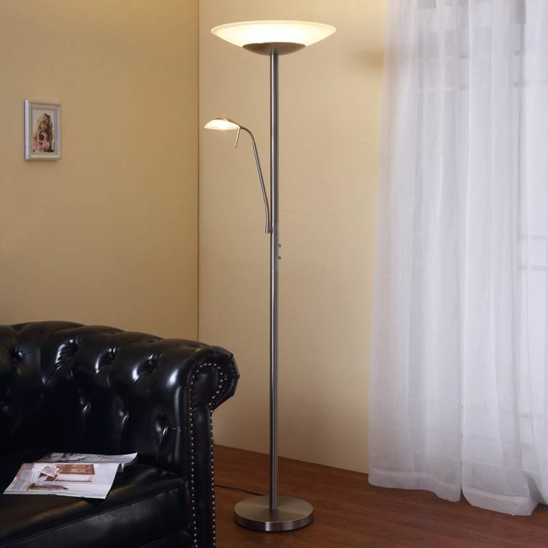 Ragna - LED staande lamp met ingebouwde leeslamp