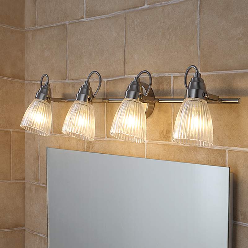 4-lamps badkamer-plafondspot met G9-LED's