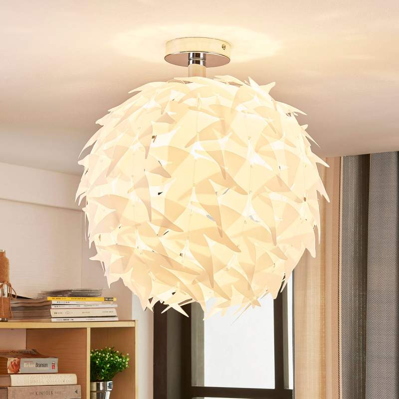 Corin - witte plafondlamp in trendy look