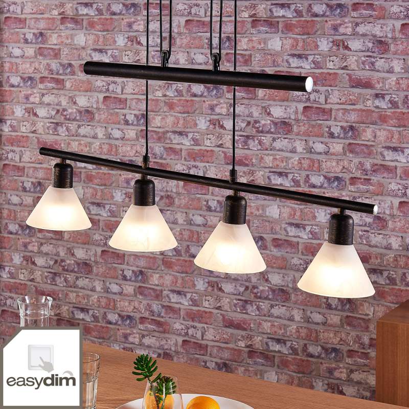 LEDhanglamp Eleasa met vier lampjes, easydim