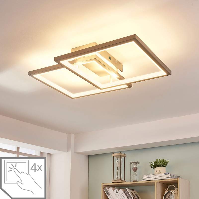 LED plafondlamp Heriba met twee frames, dimbaar