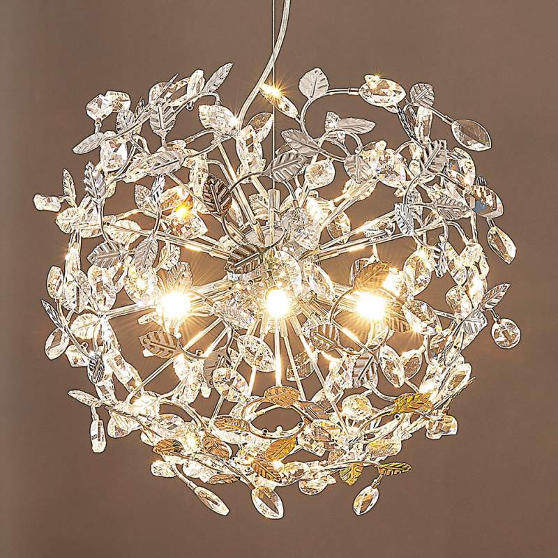 Romantische hanglamp Bjarne, chroom