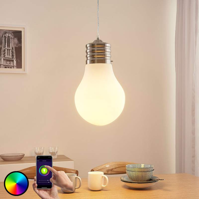 RGB LED hanglamp Mena, stuurbaar via app