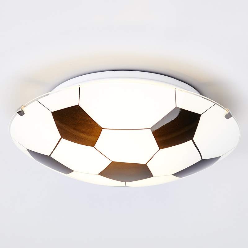 Zwart-witte plafondlamp voetbal