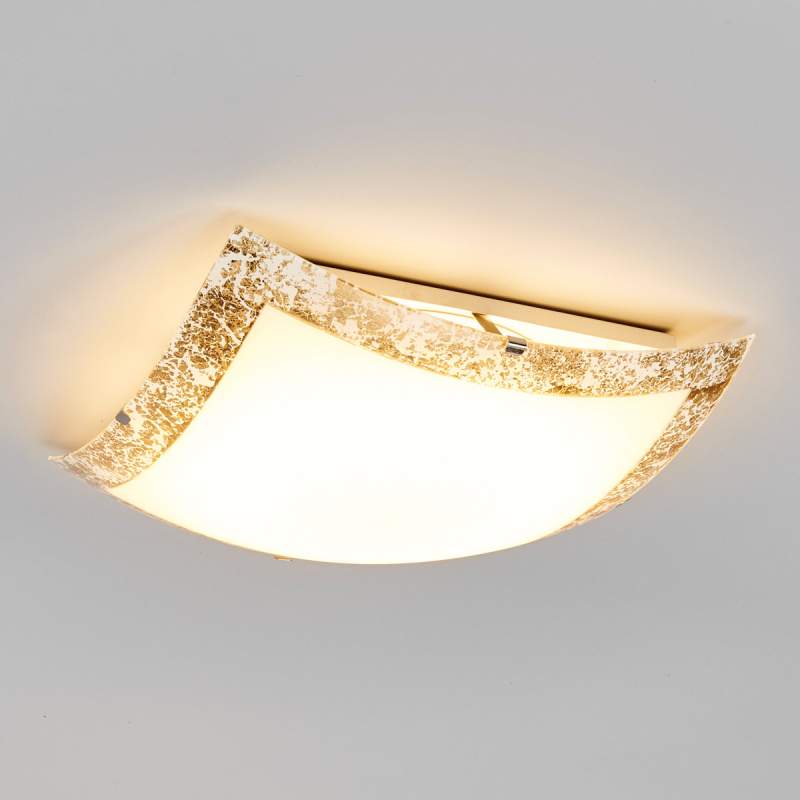 Mirella - LED-plafondlamp met gouden rand