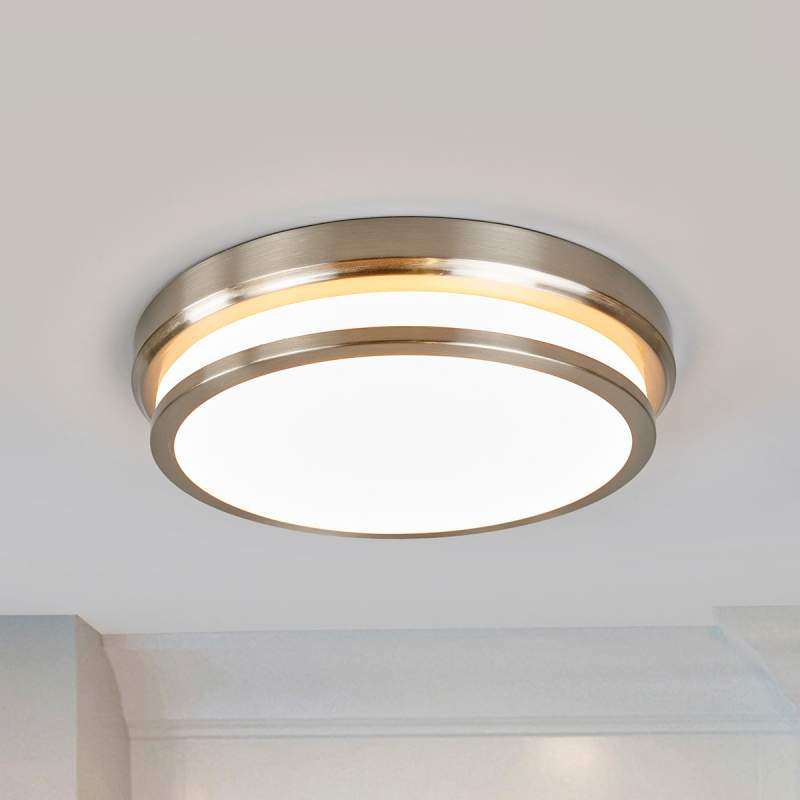 Ronde LED plafondlamp Elisabetta, nikkel