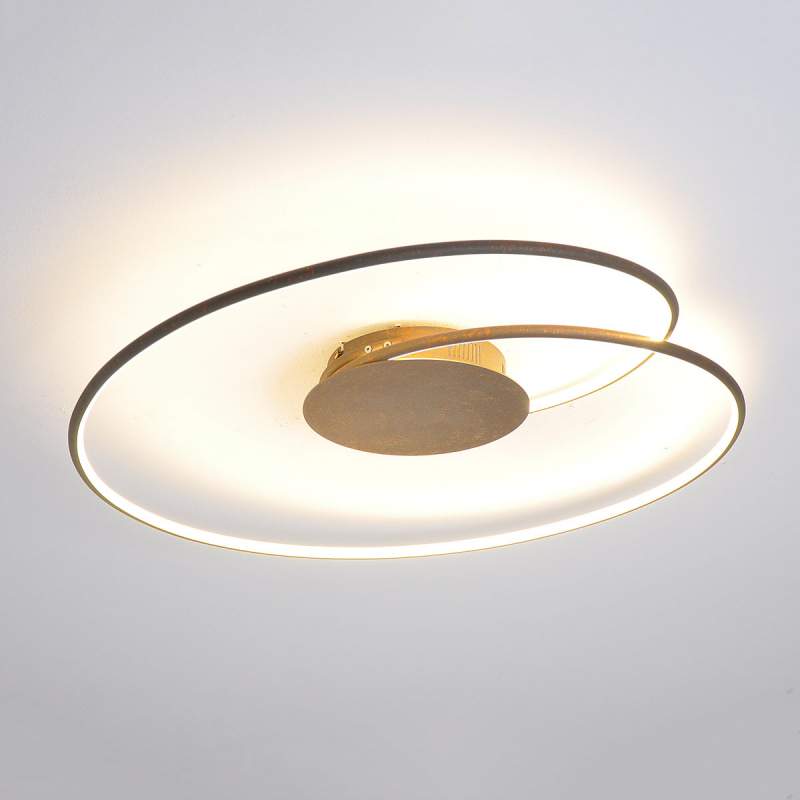 Mooie led plafondlamp Joline in roestbruin