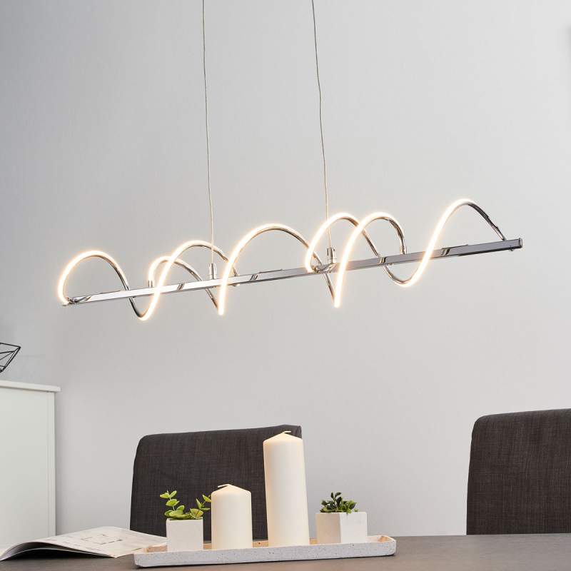 Extravagante LED hanglamp Felina, spiraalvorm