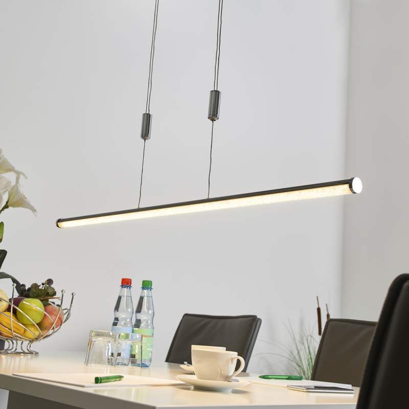 Buisvormige LED hanglamp Matze, glinsterend