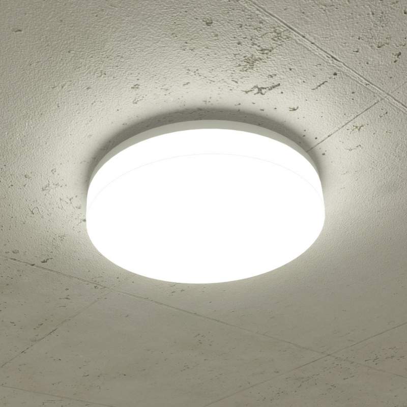 Dimbare LED plafondlamp Lenne, IP44 universeel wit