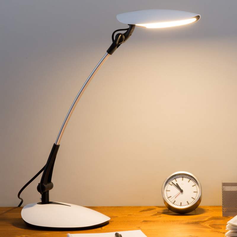 LED-bureaulamp Havin in het wit