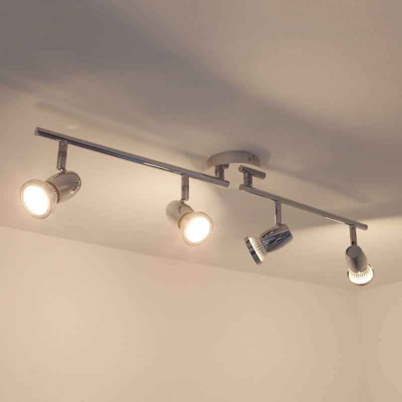 Vierlamps GU10-LED-plafondlamp Arminius