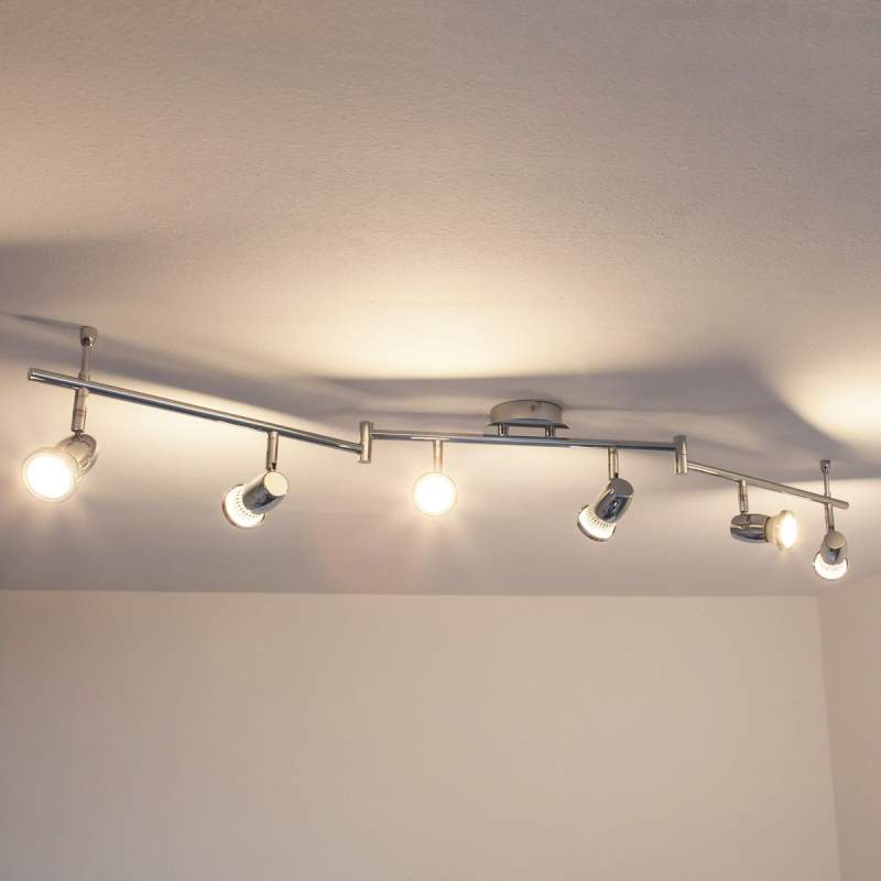 Zeslamps chromen LED-plafondlamp Arminius