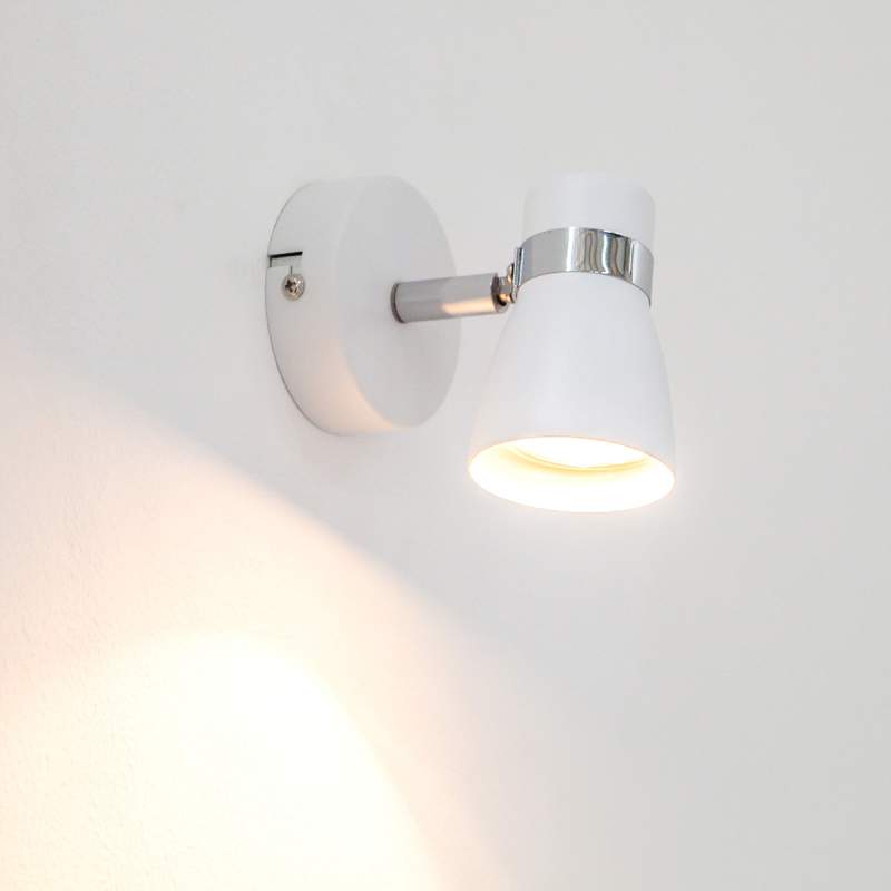 Witte wandlamp Arjen met GU10-LED