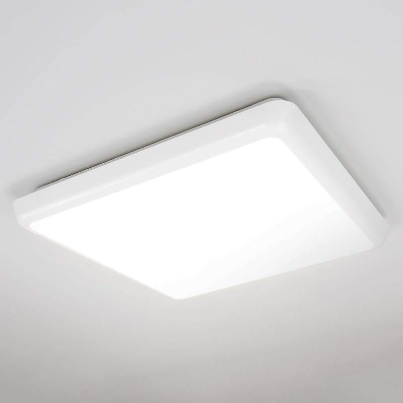 Eenvoudige plafondlamp Augustin met LED, IP54