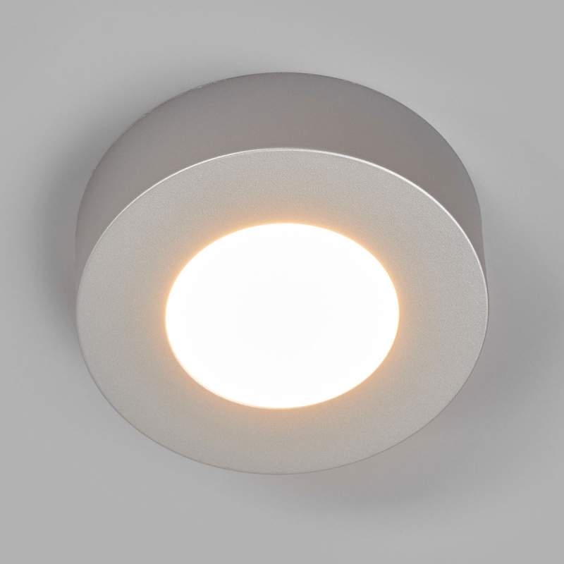 LED plafondlamp Marlo, vochtige ruimtes, zilver